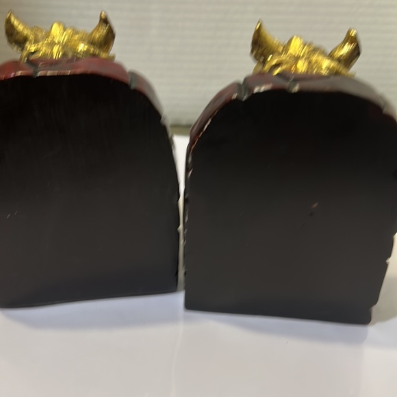 Vtg pair cbk Ltd ceramic horse heads bookends - Picture 2 of 6